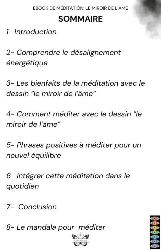 eBook de méditation "Le miroir de l'âme"