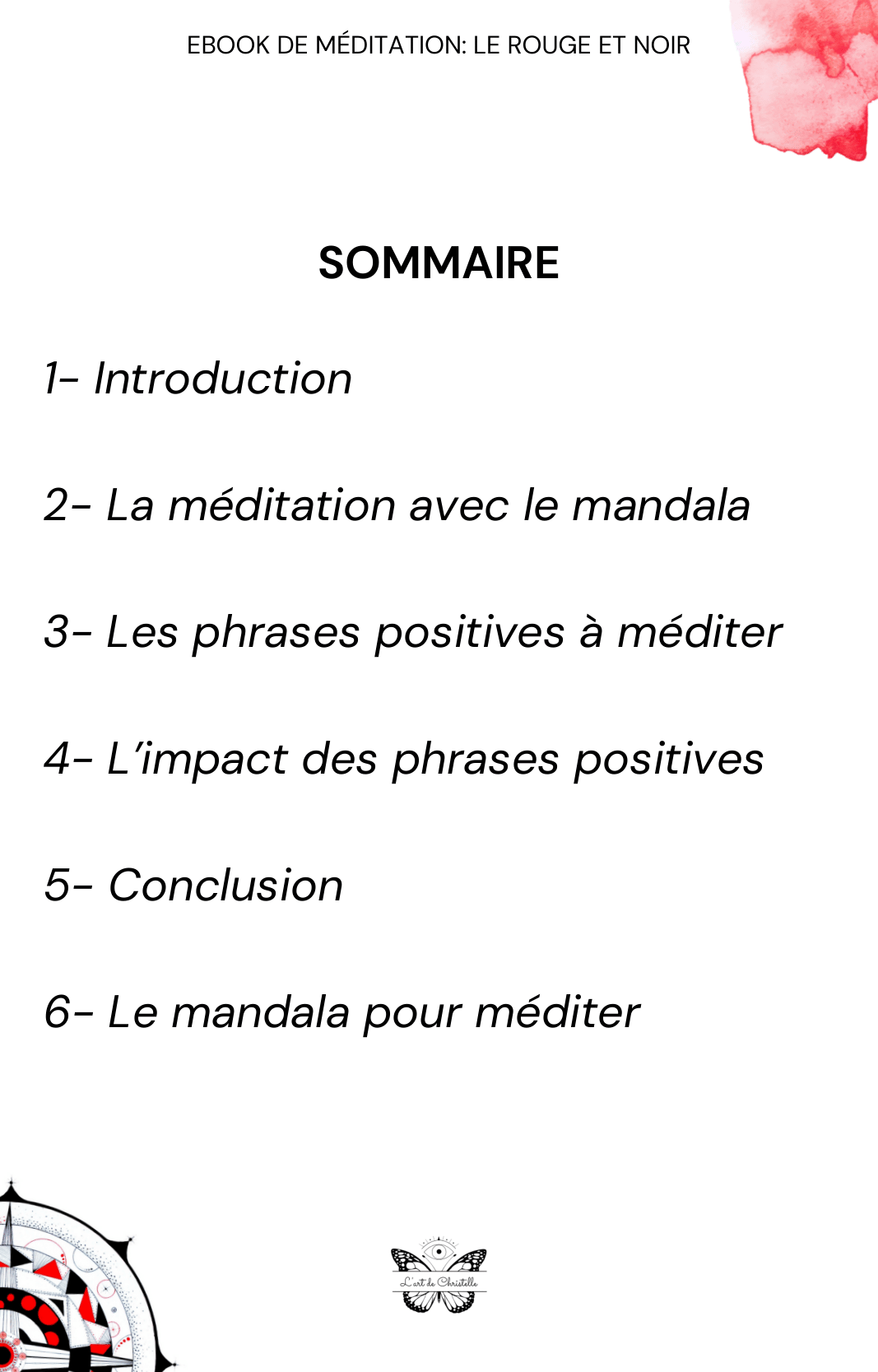 eBook de méditation "Le rouge et noir"